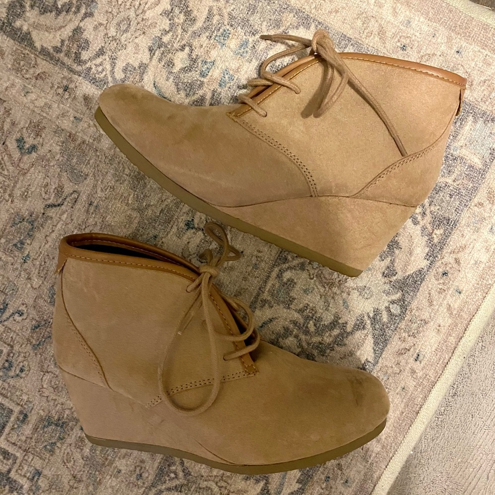 Tan Suede Booties